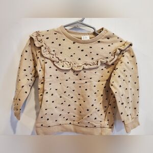 H&M 2t Beige Girls Sweatshirt